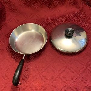 Vintage 1801 Revere Ware 7 inch Skillet Fry Pan with Lid Made In USA